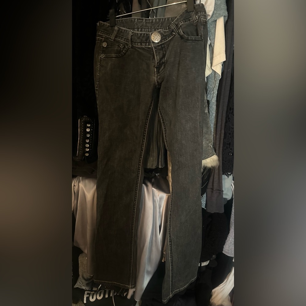 Thomas Wylde studded cross jeans